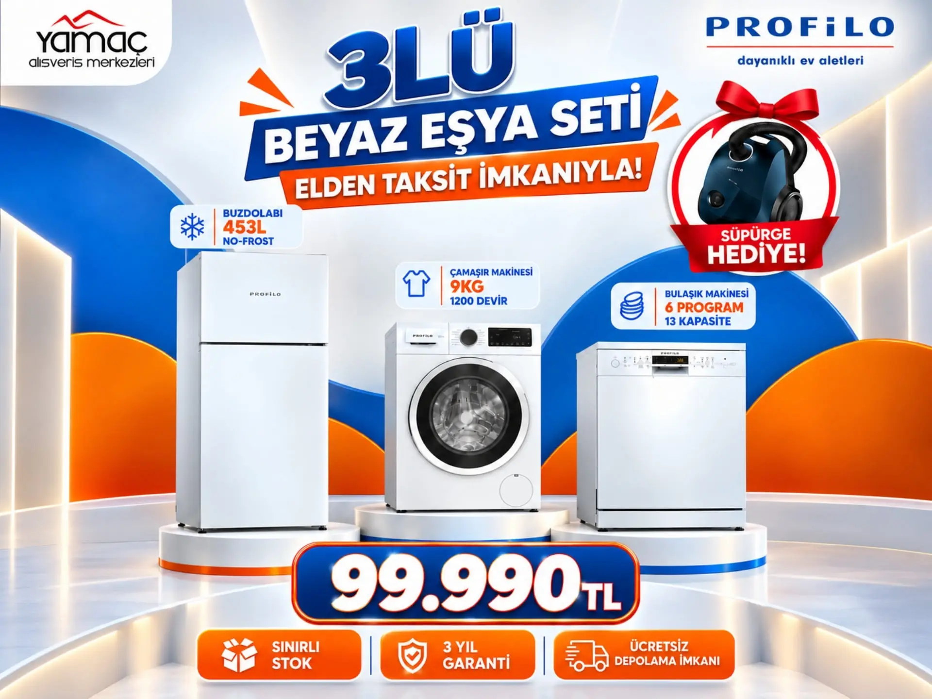 Profilo Beyaz Eşya Seti - Paket 1