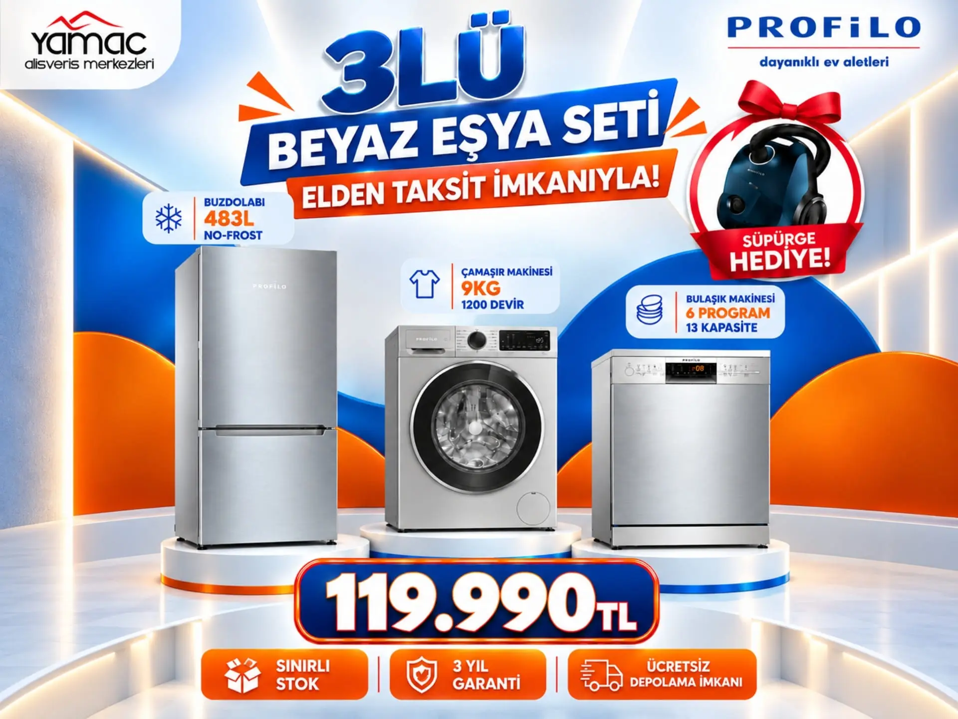 Profilo Beyaz Eşya Seti - Paket 3